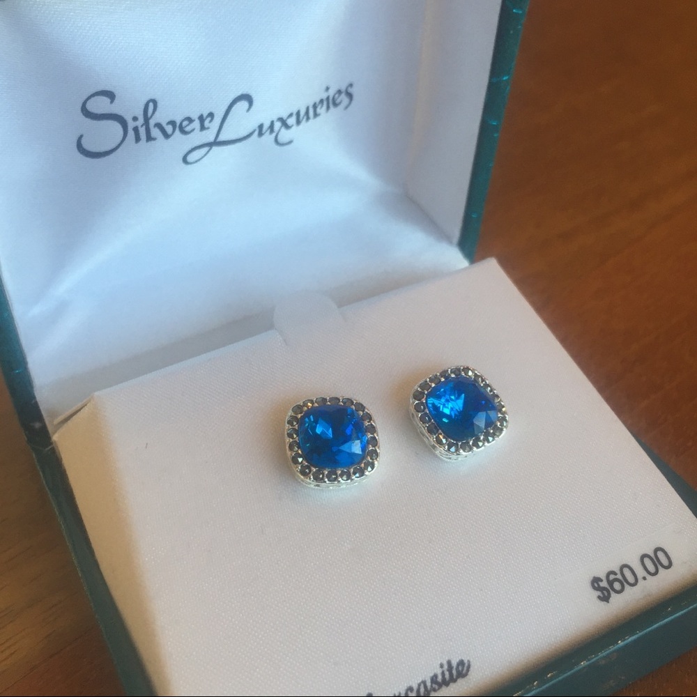 πHPπ NWT Silver Luxuries Earrings Marcasite - Picture 1 of 7
